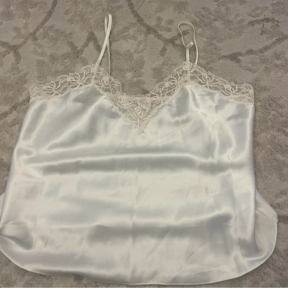 Vintage Victoria Secret gold label white camisole size S